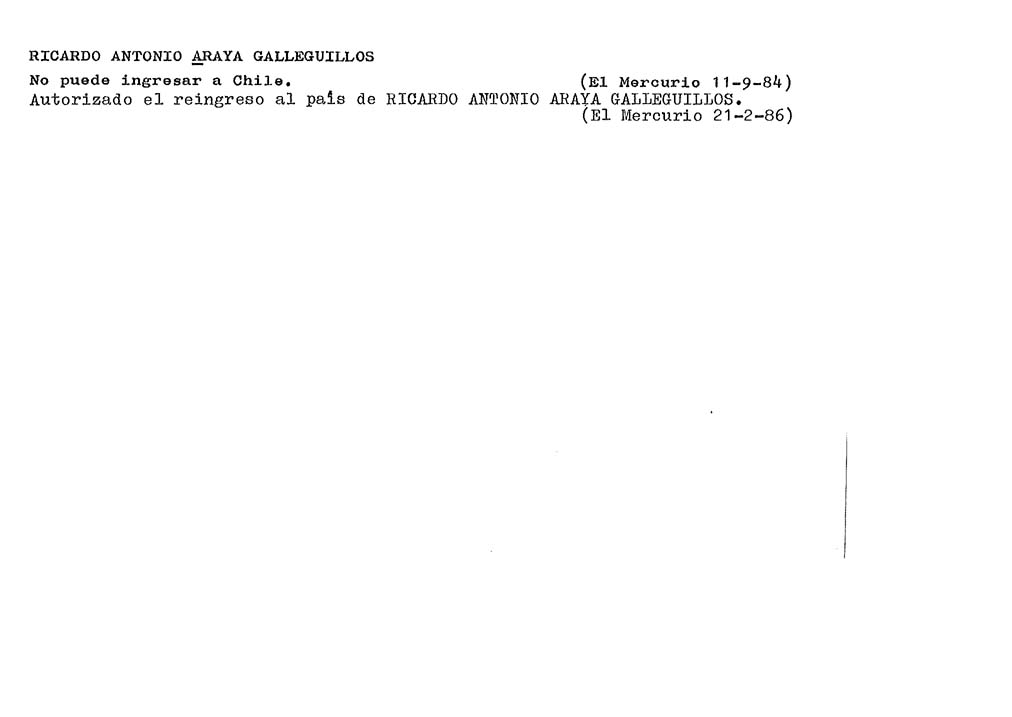 ARAYA GALLEGUILLOS RICARDO ANTONIO