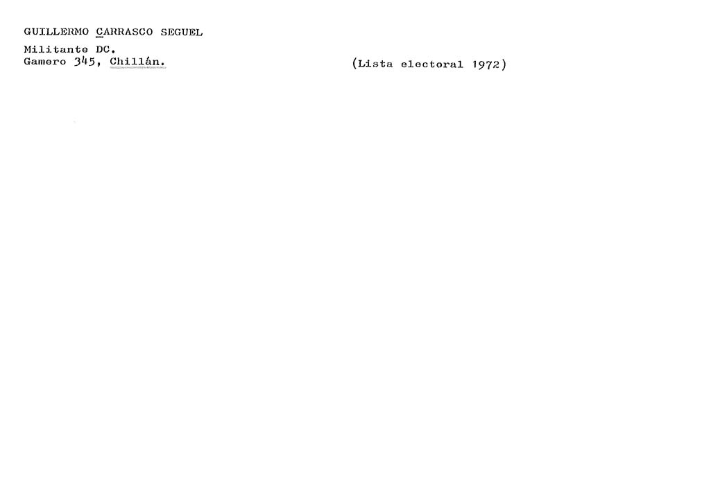 CARRASCO SEGUEL GUILLERMO
