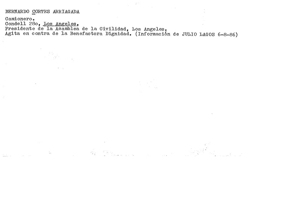 CORTES ARRIAGADA BERNARDO