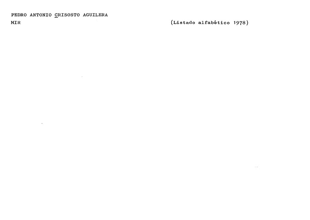 CRISOSTO AGUILERA PEDRO ANTONIO