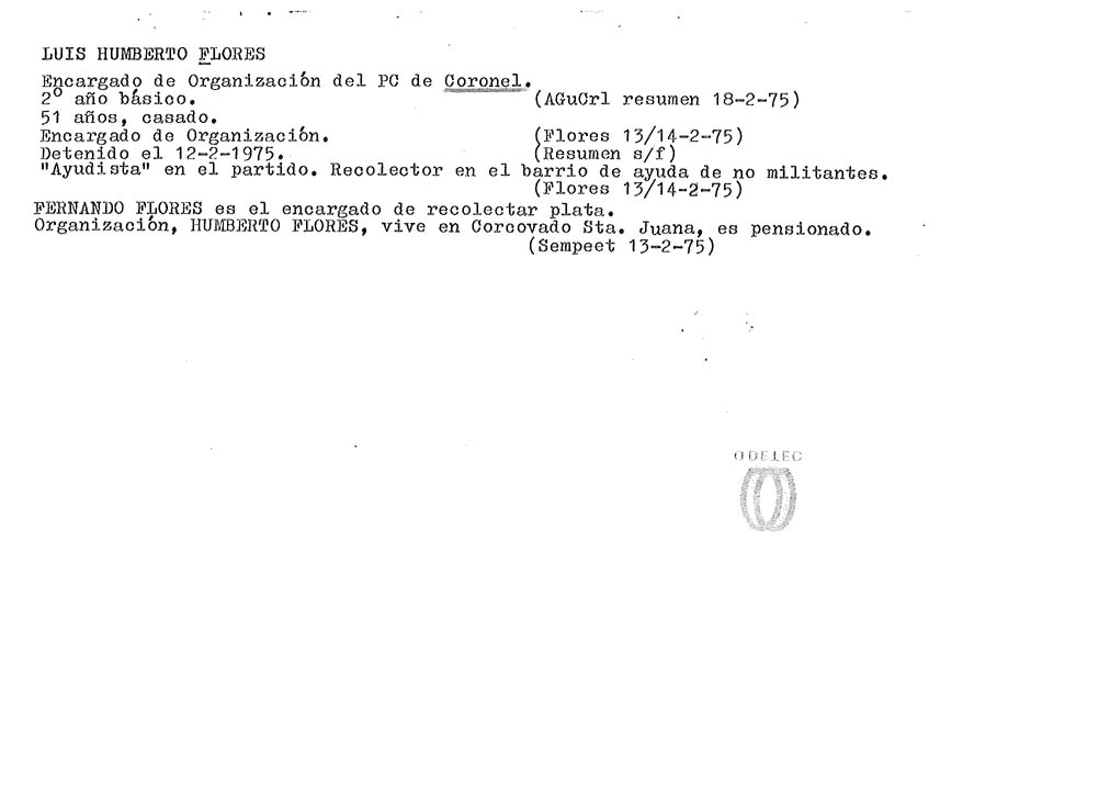 FLORES LUIS HUMBERTO-