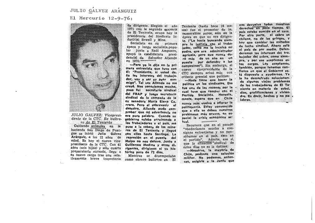 GALVEZ ARANGUIZ JULIO-