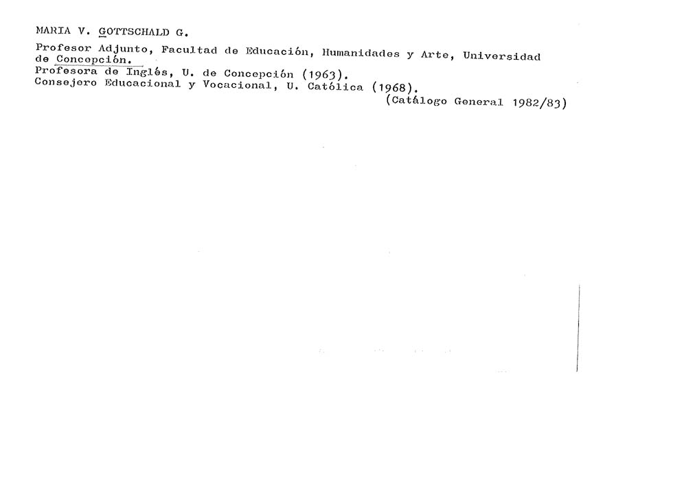 GOTTSCHALD G- MARIA V–