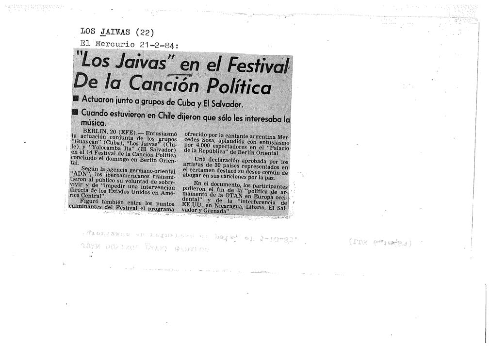 JAIVAS, LOS (22)-