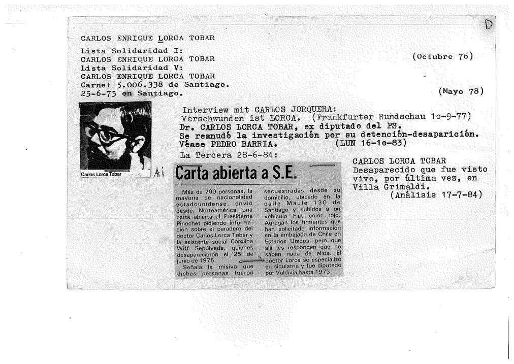 LORCA TOBAR CARLOS ENRIQUE-