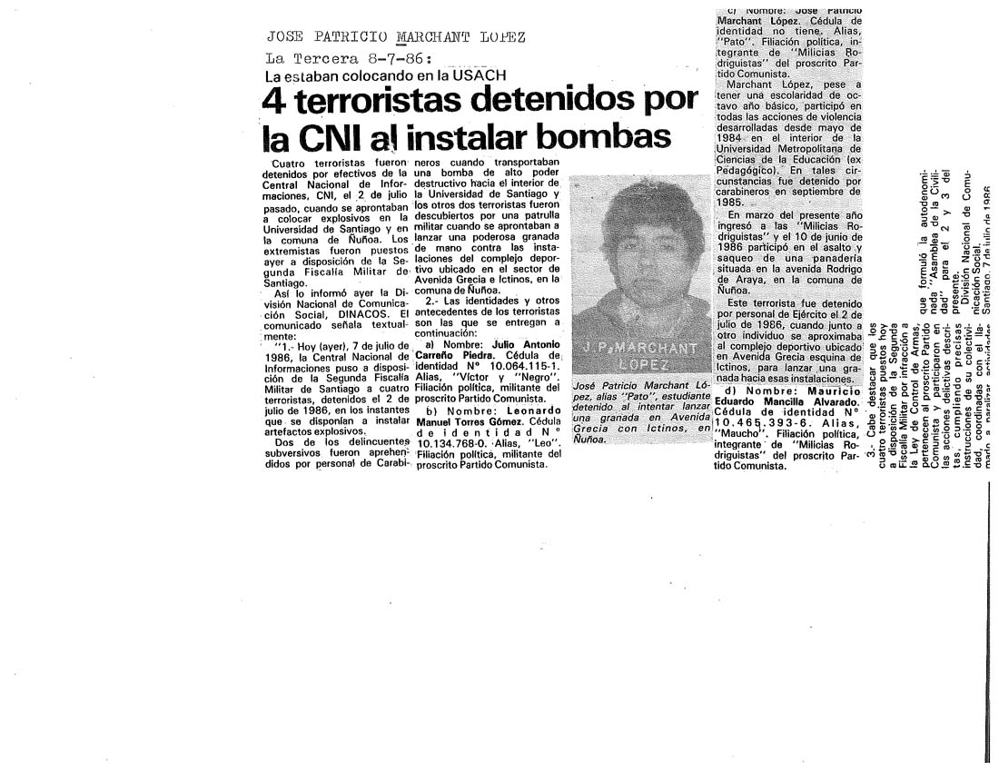 MARCHANT LOPEZ JOSE PATRICIO-