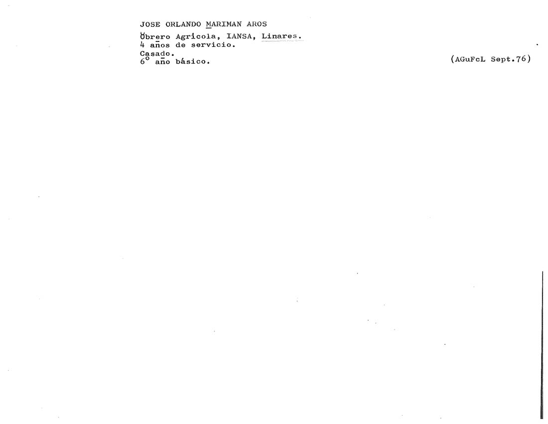 MARIMAN AROS JOSE ORLANDO-