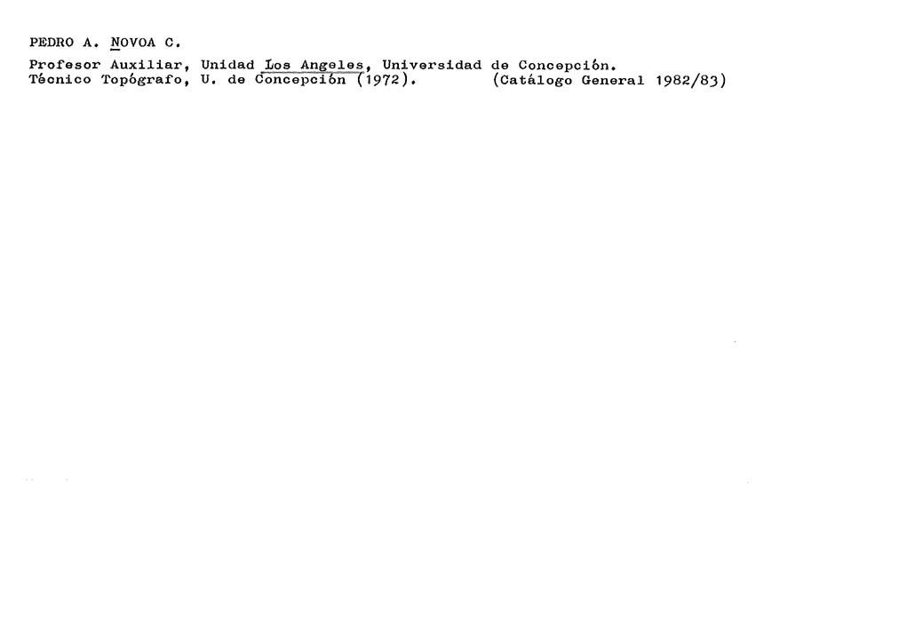 NOVOA C- PEDRO A–