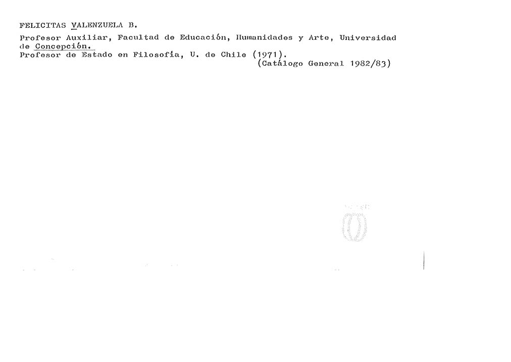 VALENZUELA B- FELICITAS-