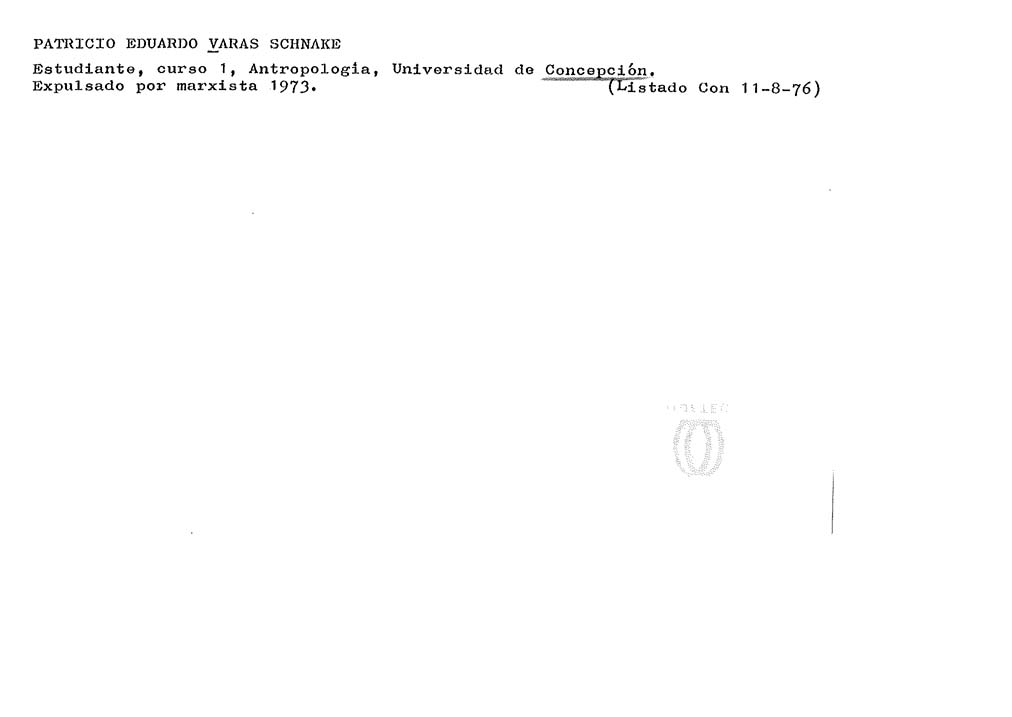 VARAS SCHNAKE PATRICIO EDUARDO-